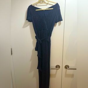Blue evening gown. Long a line halston gown. Like new